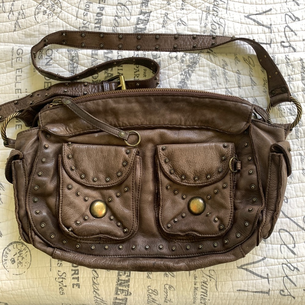 Linea Pelle Studded Hobo Bag - Picture 2 of 7